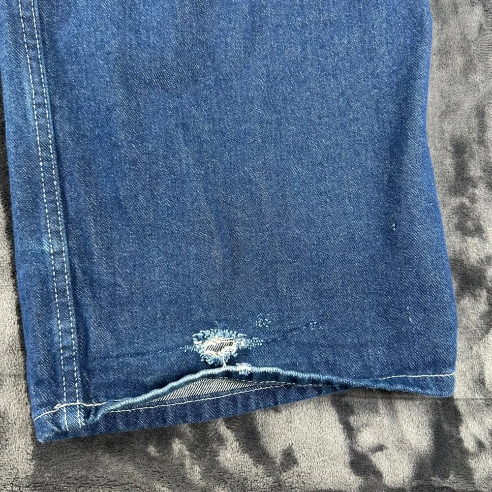Dickies Denim Bib Overalls Mens Large Blue Carpenter Workwear Jeans